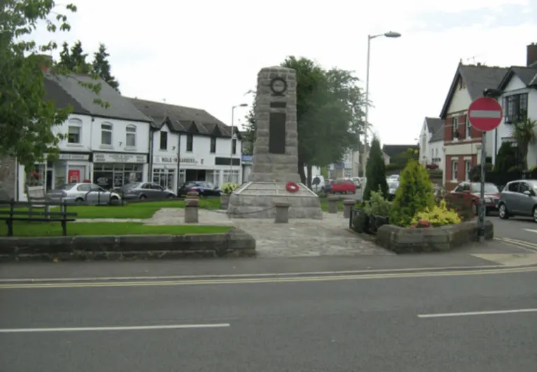 war memorial and village square in dinas powys