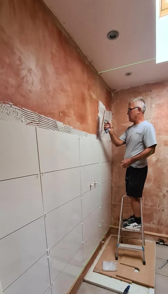 bathroom wall preparation plastering before tiling barry vale of glamorgan cooksey renovation 01