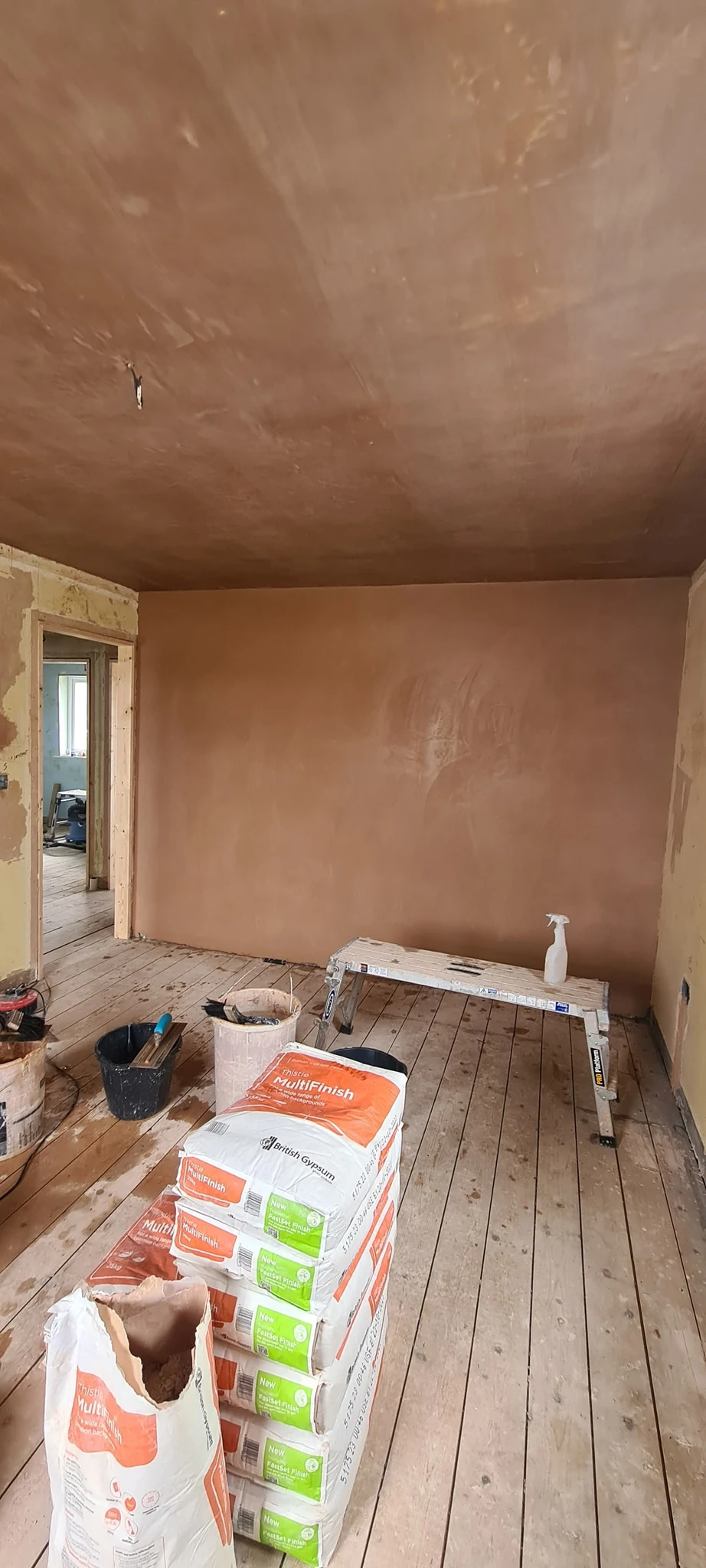 chimney breast plastering rhoose vale of glamorgan cooksey renovation 04