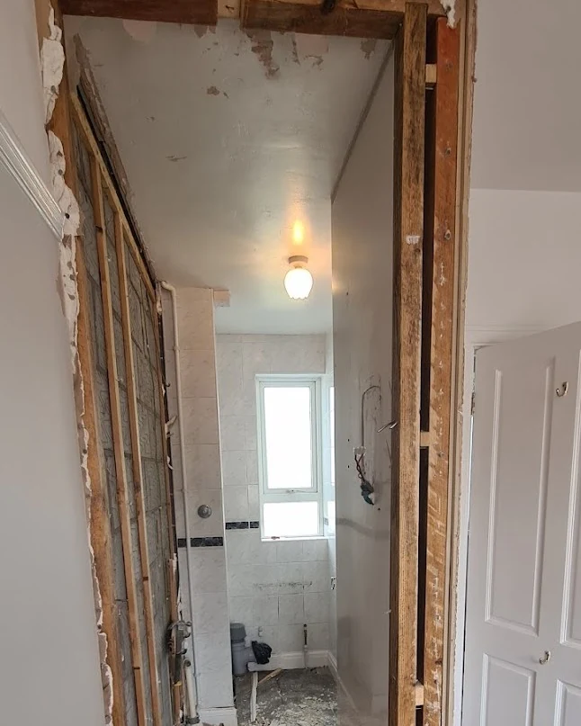 internal reconfiguration barry bathroom strip out cooksey renovation 01