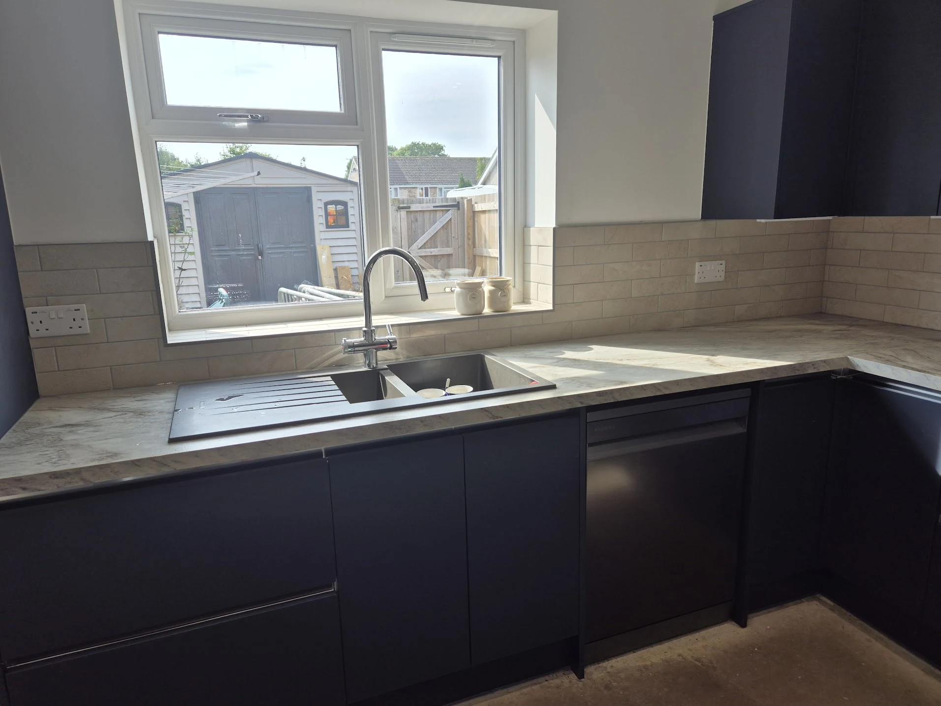 kitchen renovation barry black kitchen sink area vale of glamorgan