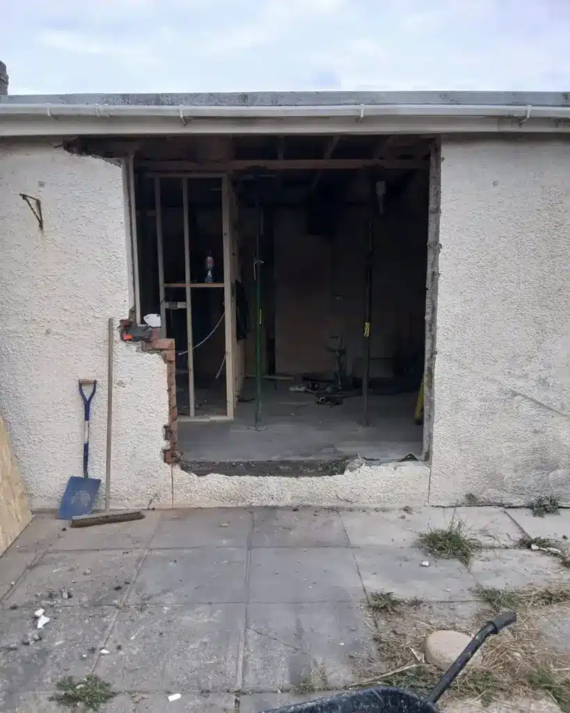 Repairing Hidden Floor Damage During a Bungalow Renovation in Barry 7 bungalow renovation progress plumbing first fix doorway view barry wide angle
